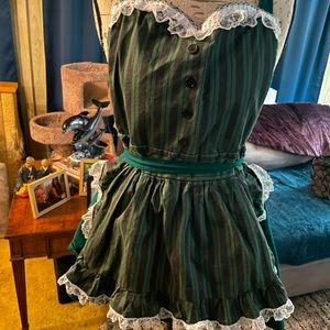 Haunted Mansion Maid costume apron dress with wrap around skirt.